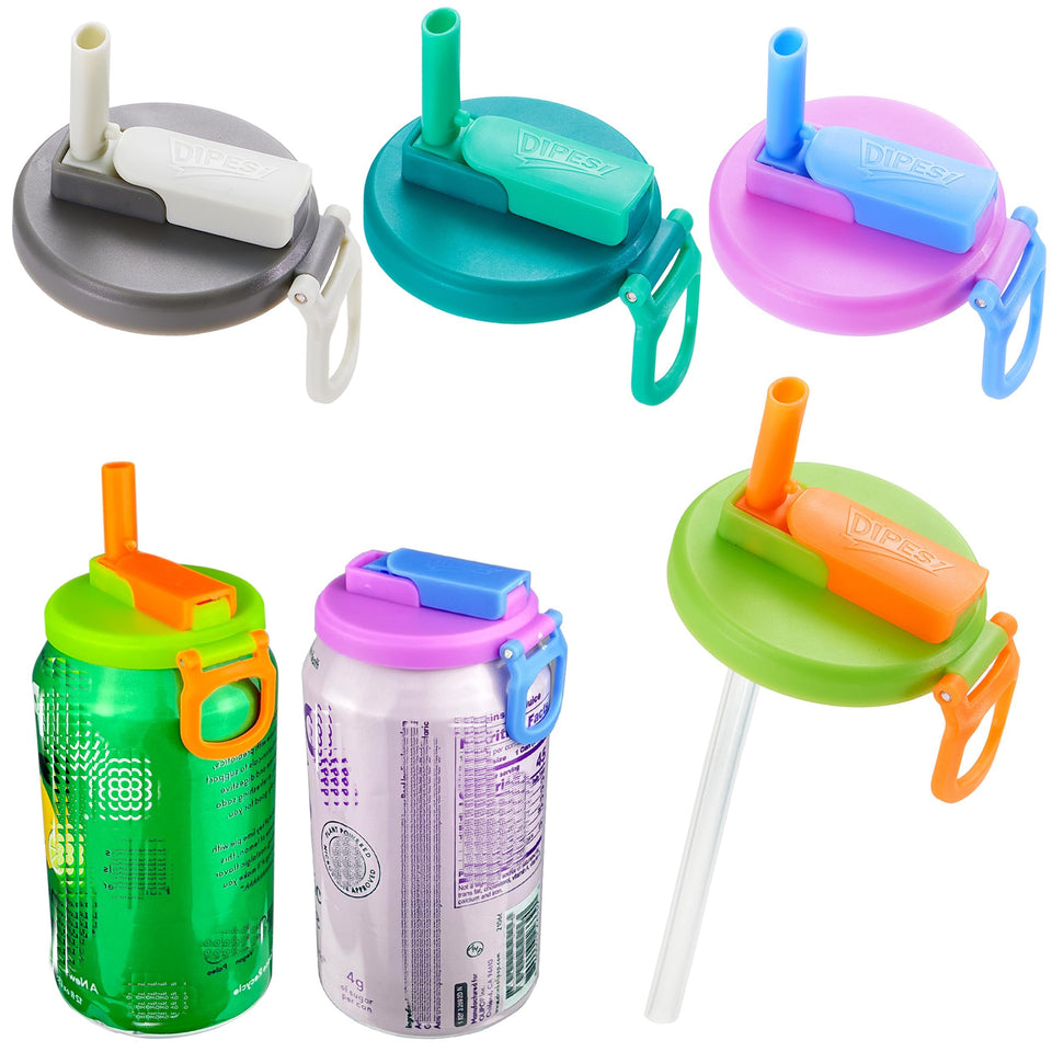 DIPESI yellow lid with straw keeps picnics tidy