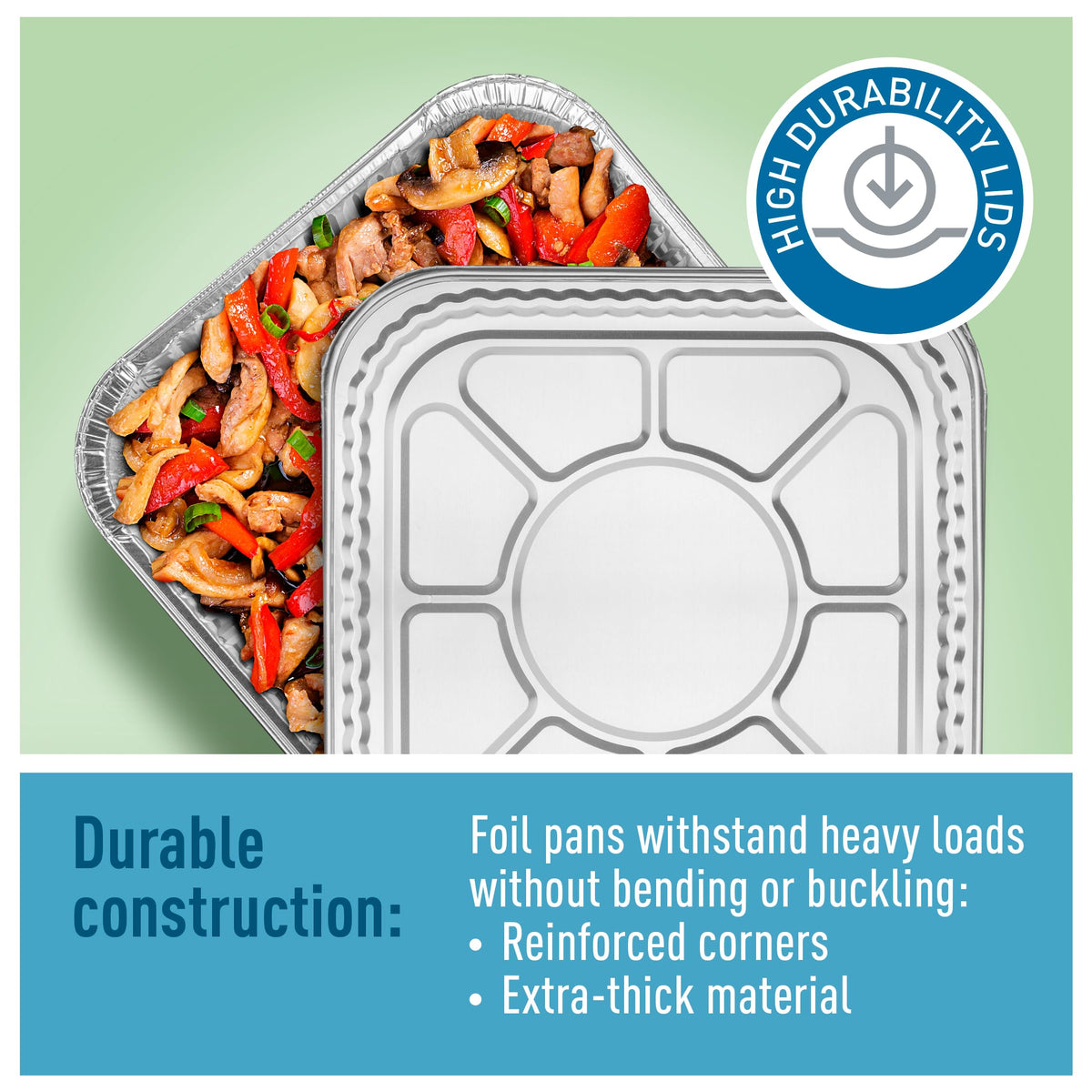 Diplastible 20-pack disposable pans display pack for events