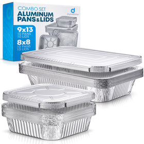 Diplastible 9x13 pan with lid for catering and easy serving