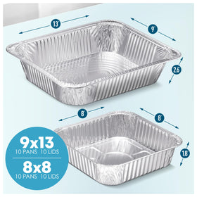 Diplastible aluminum foil pan closeup showing sturdy construction