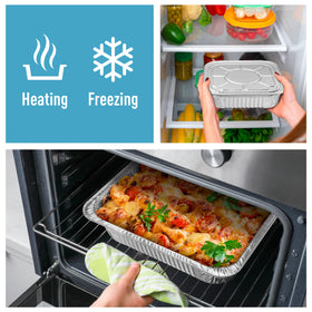 Diplastible catering pans arranged for professional events