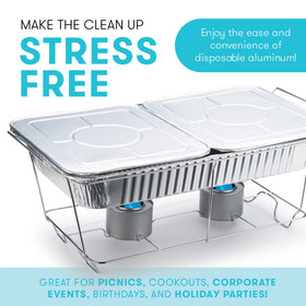Diplastible chafing dishes suited for catering at parties