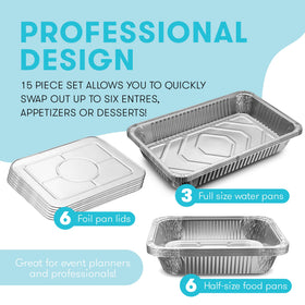Diplastible disposable pans for quick cleanup after events