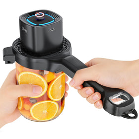 Diray Electric Jar Opener with Power-Clamp grip makes stubborn lids easy to remove.