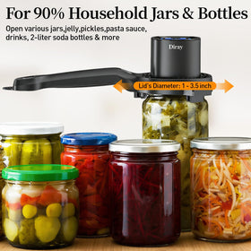 Diray wide-mouth jar opening shown for broad compatibility with large jars.