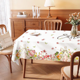 DISENB Easter Tablecloth spill-resistant fabric for easy cleanup
