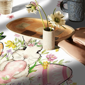 DISENB Easter Tablecloth durable polyester fabric supports daily gatherings
