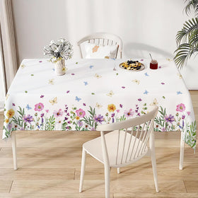 DISENB washable polyester tablecloth keeps colors vibrant after cold washes