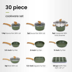 DishDelight green 3qt casserole with lid for versatile one-pot meals.