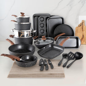 DishDelight included utensils and placemats complete the cooking setup