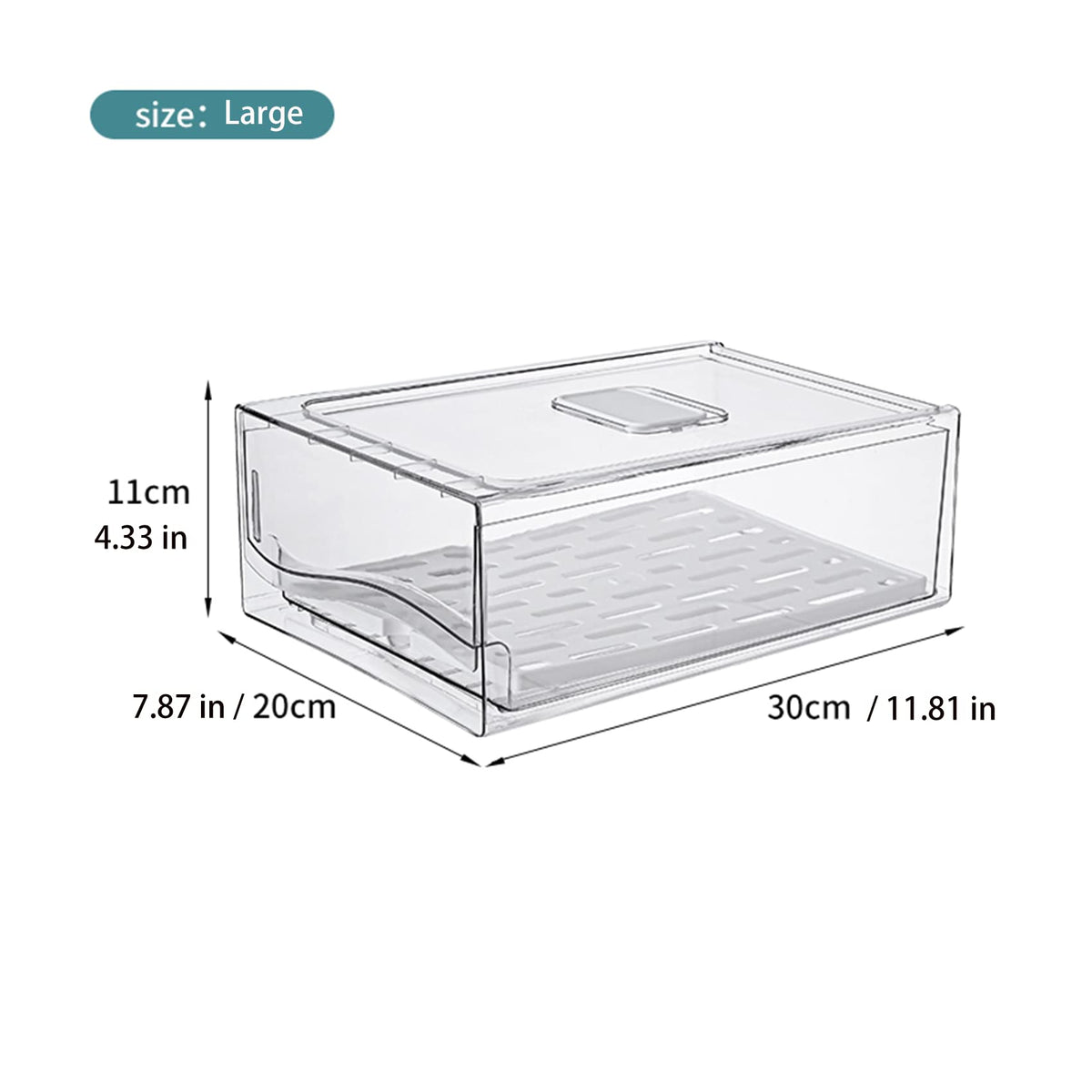 Diskary BPA-free large fridge bin for produce organization.
