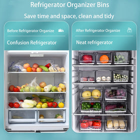Diskary two-drawer medium organizer bins neatly separate fruits and vegetables.