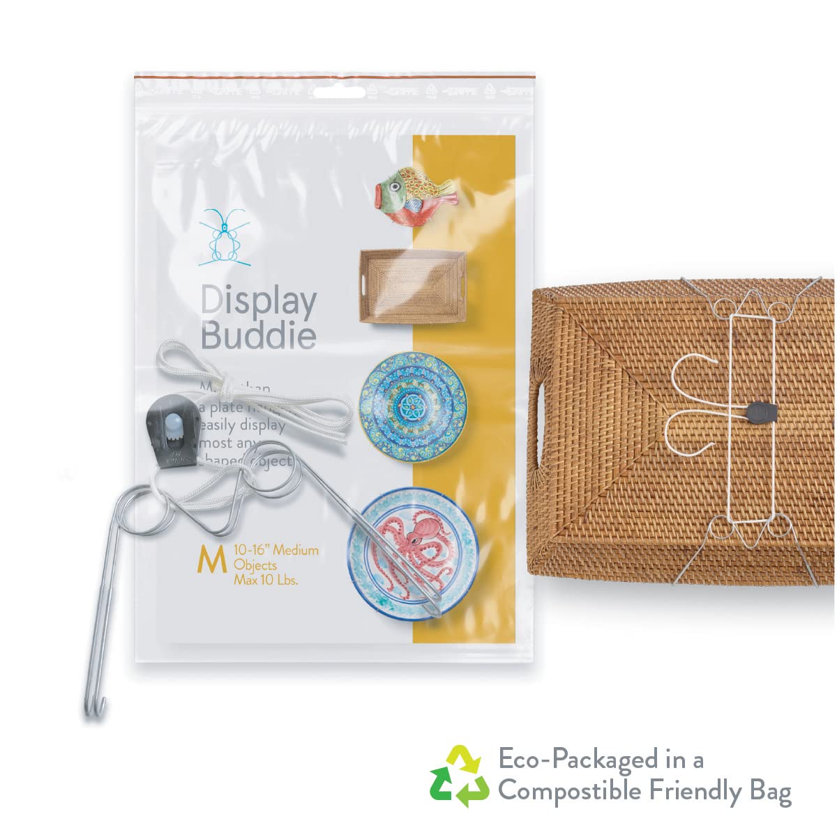 Display Buddie four-size options adapt to plates, platters, and bowls