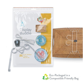 Display Buddie four-size options adapt to plates, platters, and bowls