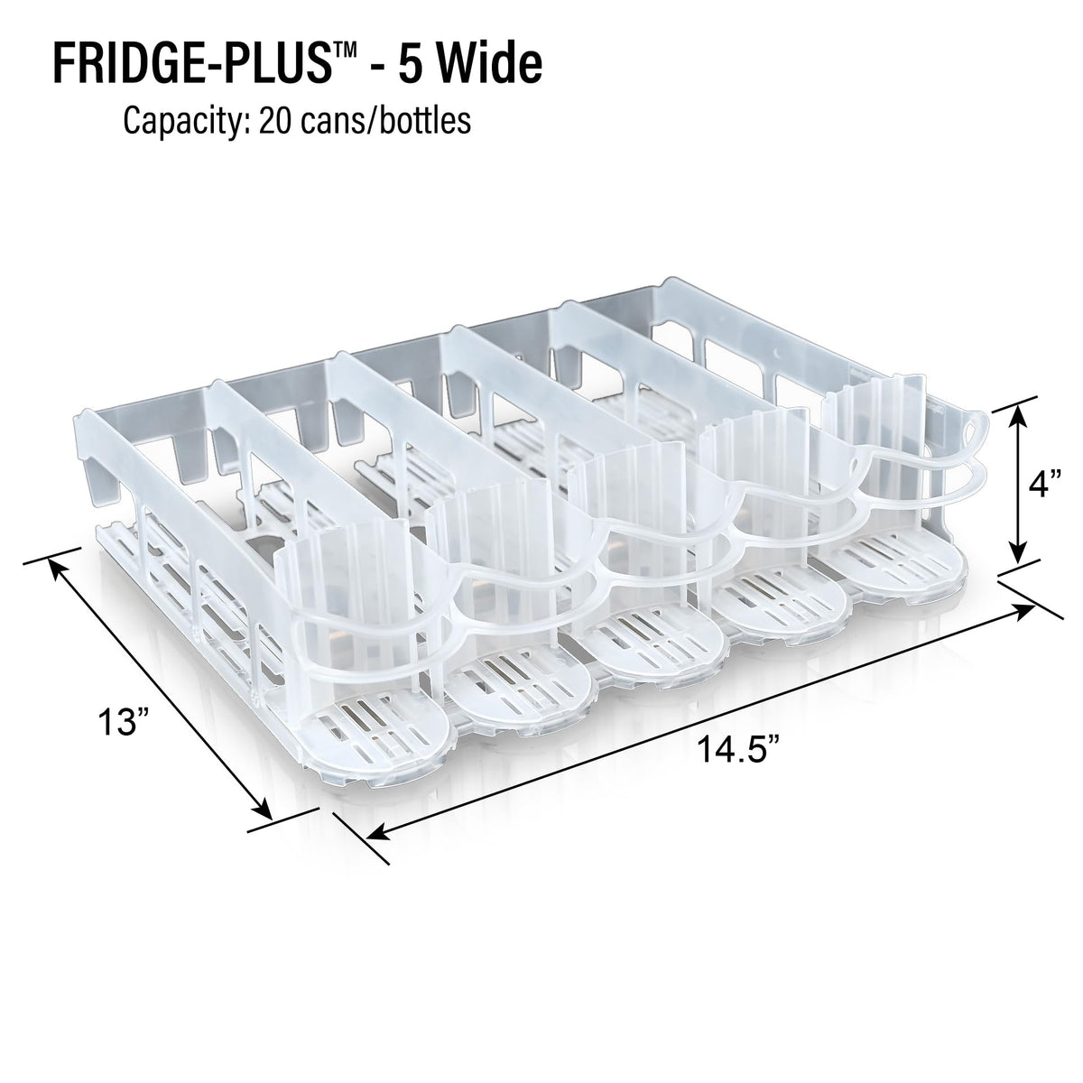 Display Technologies Fridge-Plus full-capacity view showing up to 20 cans ready
