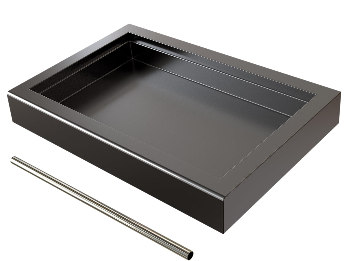 Distro Coffee Labs low-profile drip tray front view for Gaggia Classic Pro
