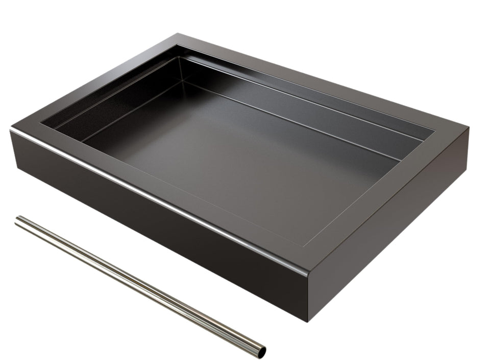 Distro Coffee Labs low-profile drip tray front view for Gaggia Classic Pro
