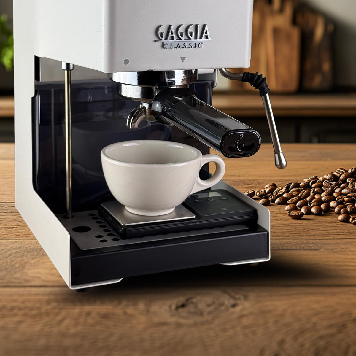 Distro Coffee Labs thin drip tray side-angle showing slim profile for counter space