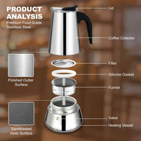 DITOSH 6 Cup interior frosted coating adds durability for long-term use