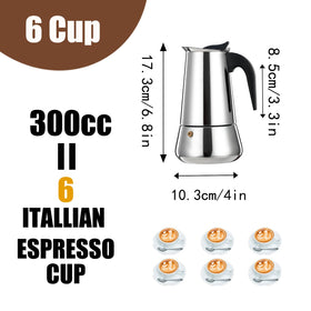 DITOSH 6 Cup moka pot safety valve ensuring safe pressure release during brewing