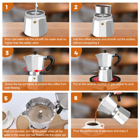 DITOSH elegant moka pot for home and outdoor brewing