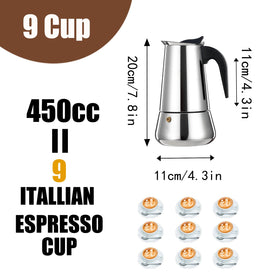 DITOSH moka pot interior frosted coating for smooth extraction and easy cleaning.