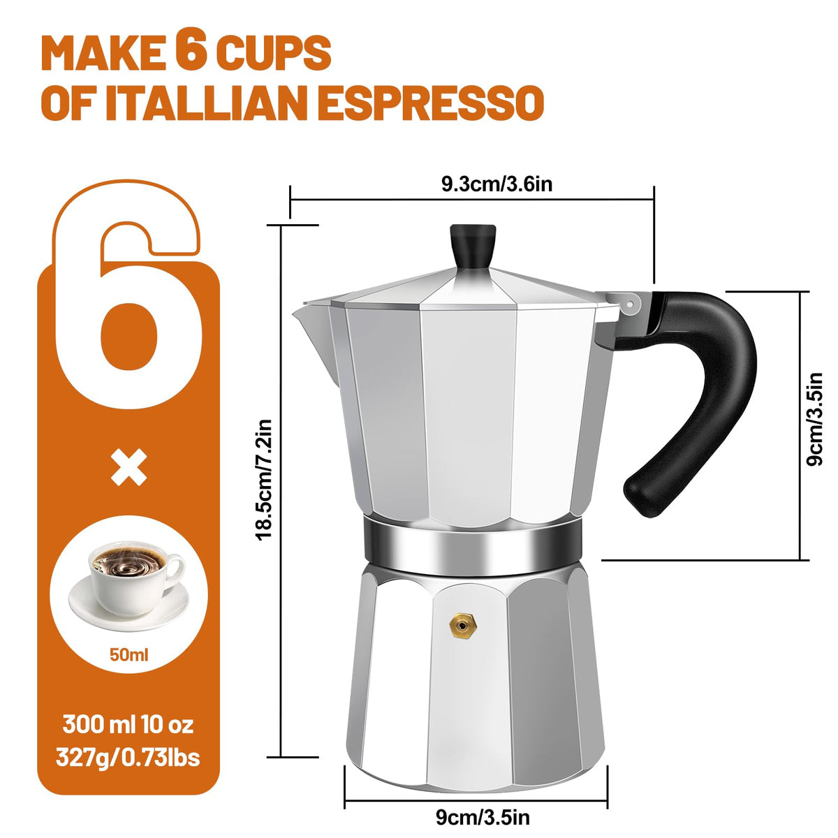 DITOSH moka pot flip-top lid for easy, safe pouring