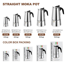 DITOSH stainless steel moka pot body highlights durable construction for everyday use