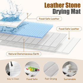 Ditother diatomaceous earth core close-up highlighting rapid moisture absorption.