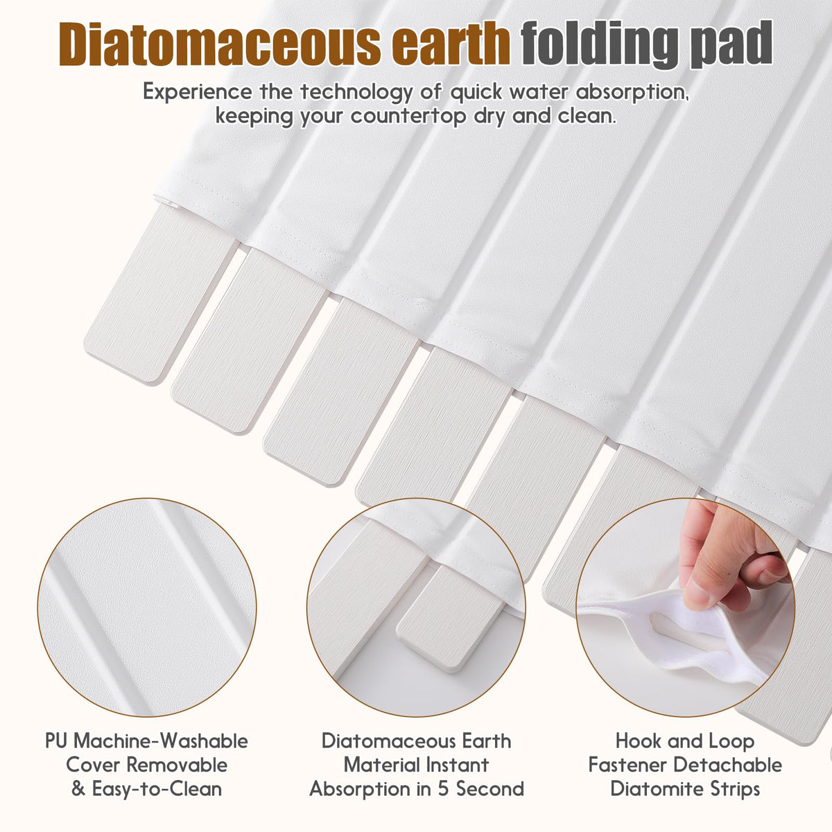 Ditother leather cover detached to illustrate easy cleaning and sleeve replacement.
