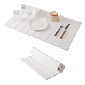 Ditother stone drying mat on a kitchen counter showing wide surface for quick drying and protection.