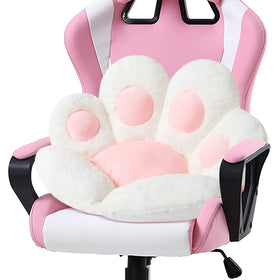 Ditucu Cat Paw Cushion on chair showing plush white surface for cozy seating