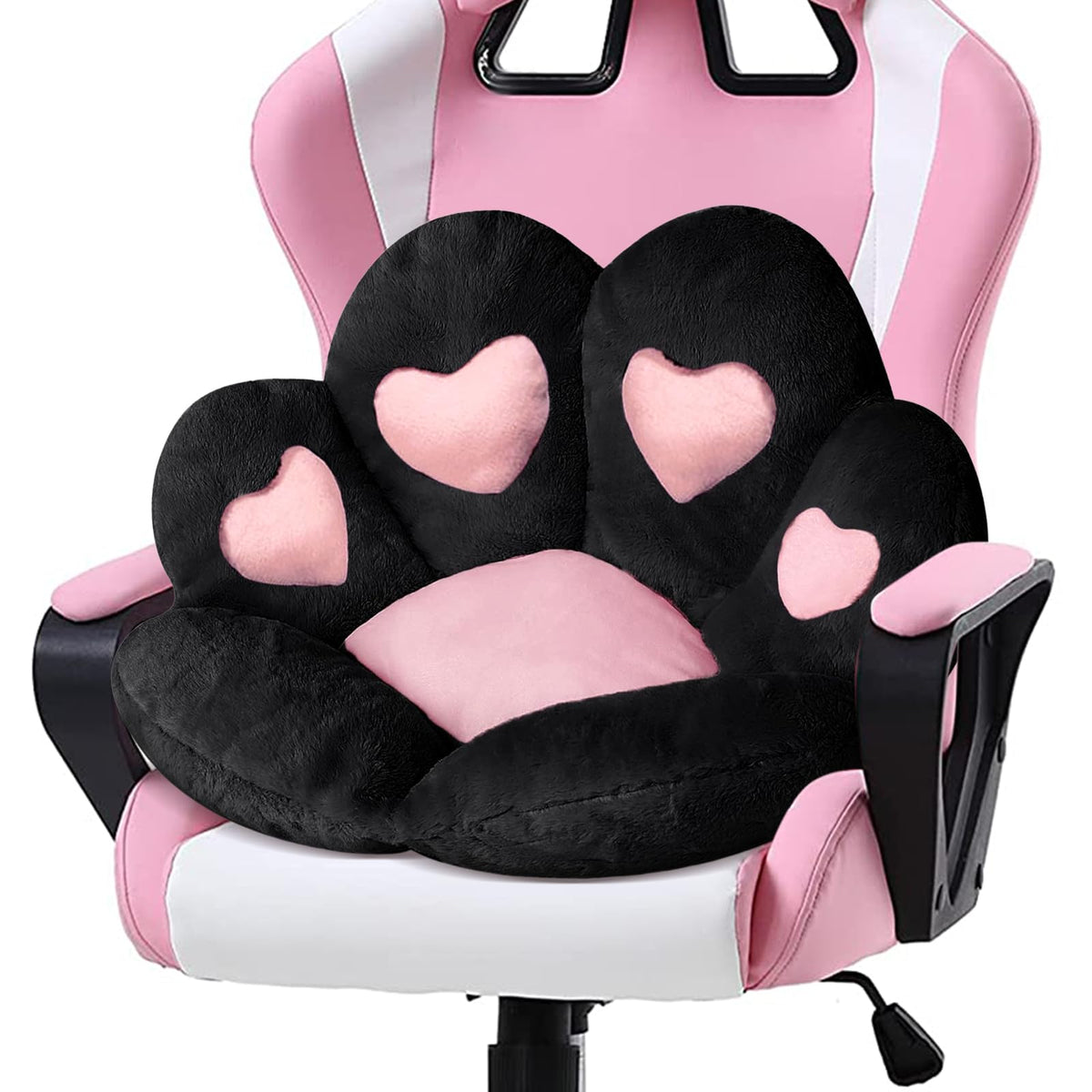 Ditucu cat paw cushion on a large chair for cozy gaming comfort