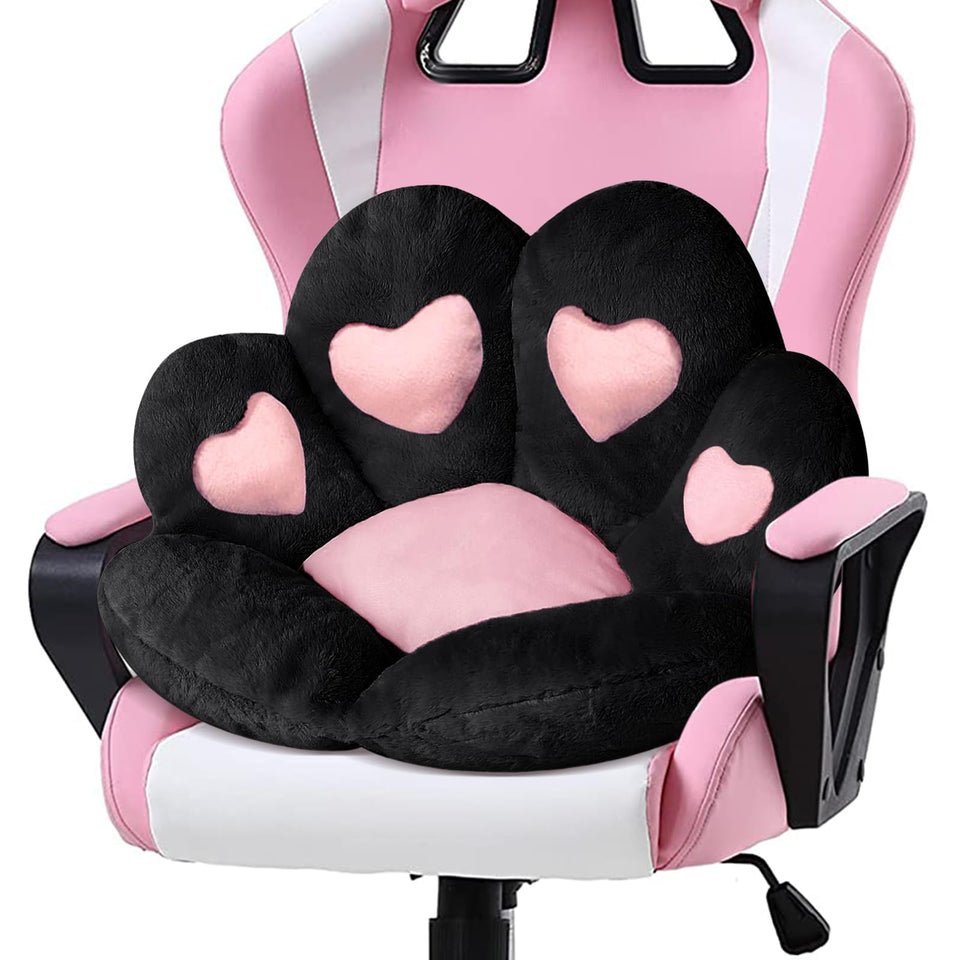 Ditucu cat paw cushion on a large chair for cozy gaming comfort