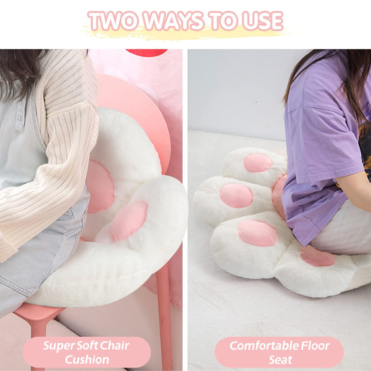 Small size Ditucu Cat Paw Cushion 70x60cm for compact spaces
