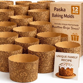 DIVELUX Kulich and Panettone molds 12-pack ready for artisanal breads with perfect rise.