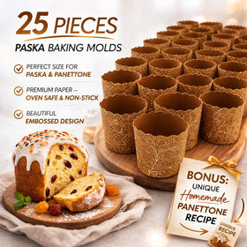 DIVELUX nonstick greaseproof parchment bottom enables easy release.