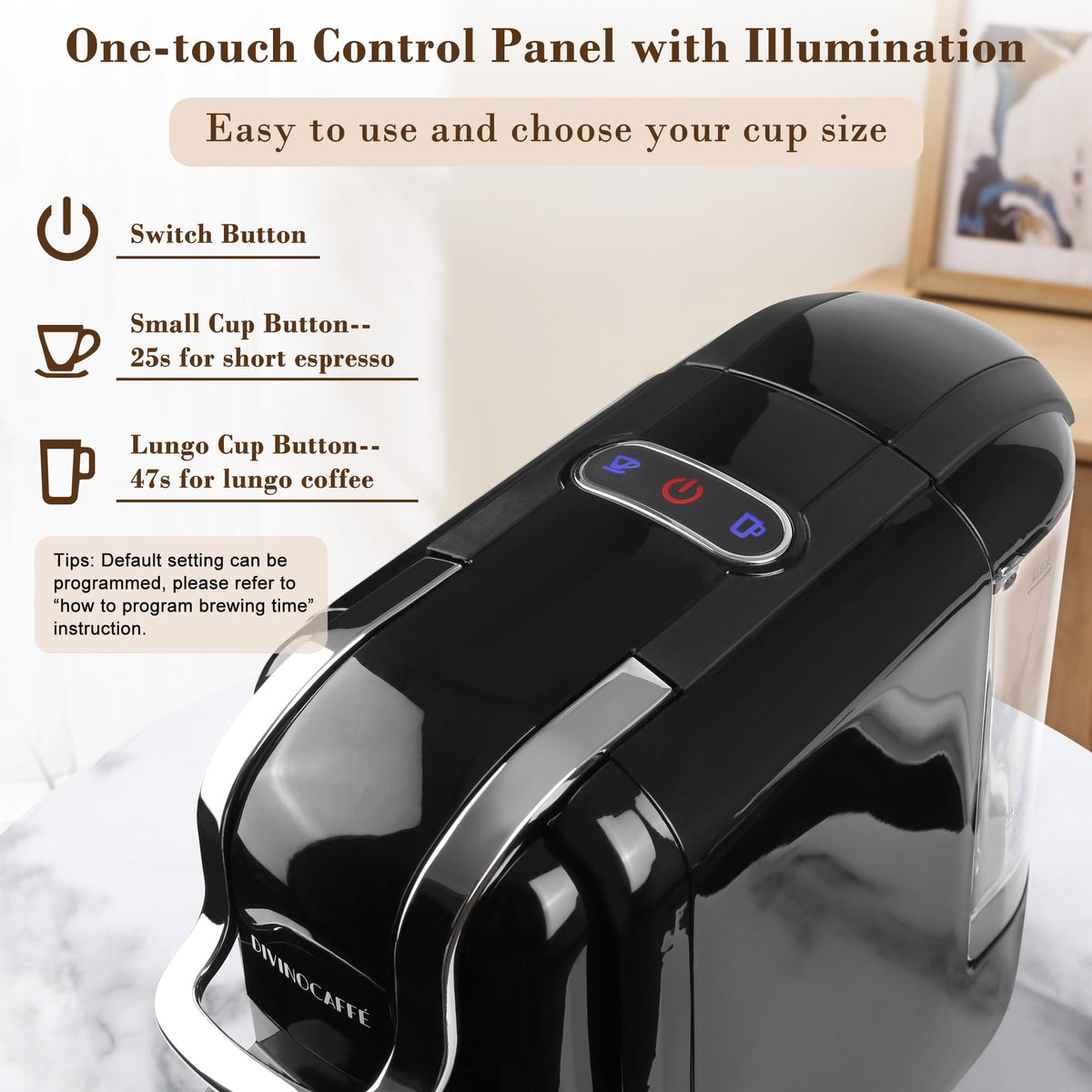 DIVINOCaffe ground coffee mode for personalized flavor at home