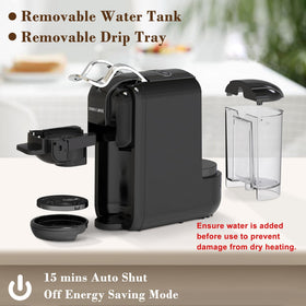 DIVINOCaffe removable 21 oz water tank for multiple cups