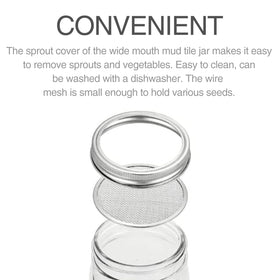 DIVSEA regular-mouth sprouting lid with removable screen for drainage.