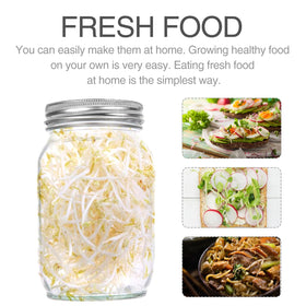 DIVSEA sprouting lid shown as dishwasher-safe for quick cleanup.