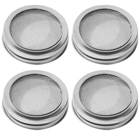 DIVSEA sprouting lid on a 70mm jar with 20-mesh screen for drainage.