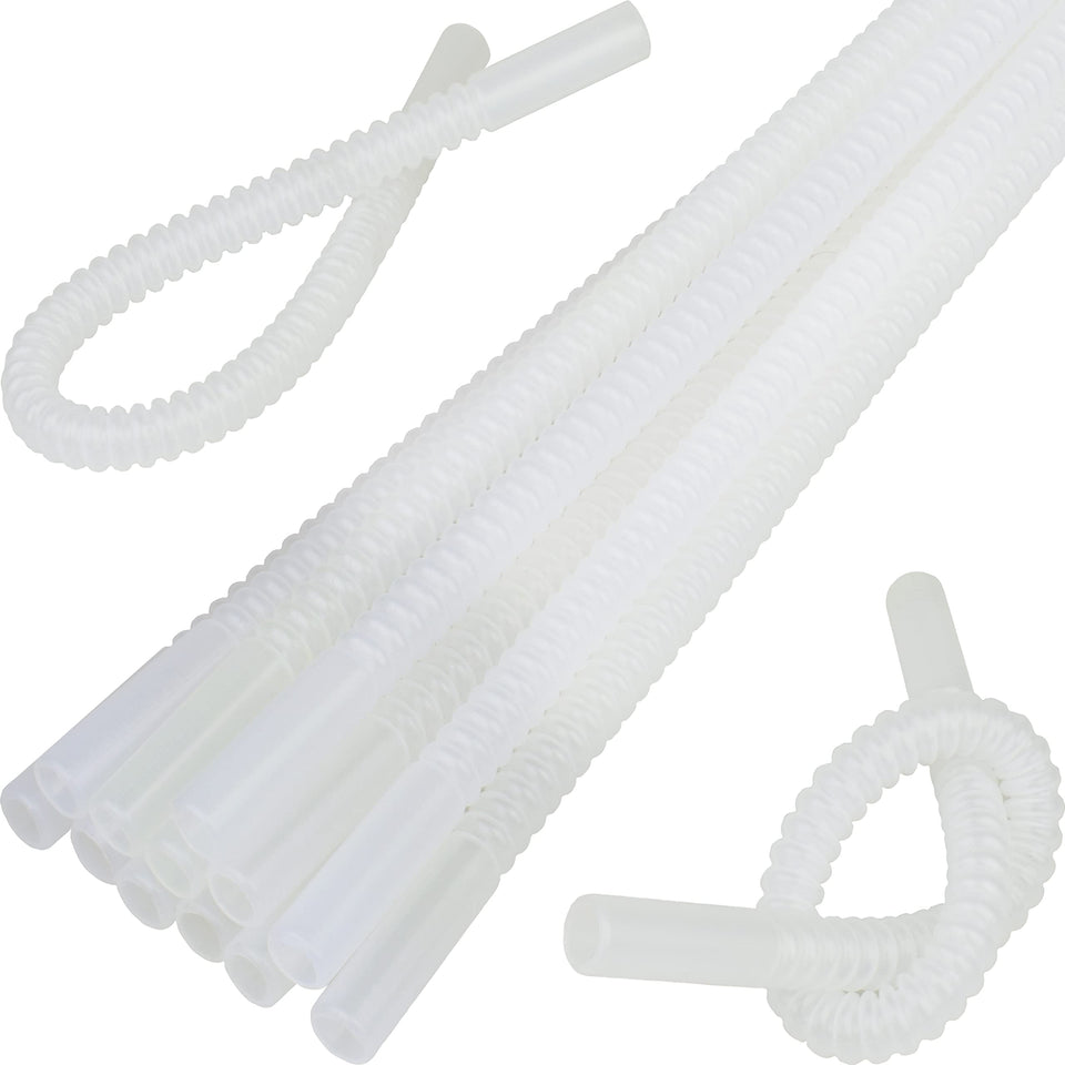 Diximus bendable 11-inch straw for easy sipping in tall glasses.