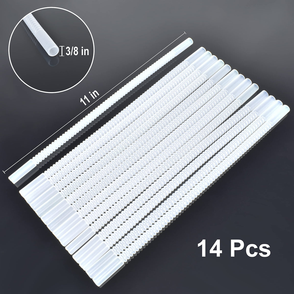 Diximus bendable straw with 9-5mm diameter for steady flow.