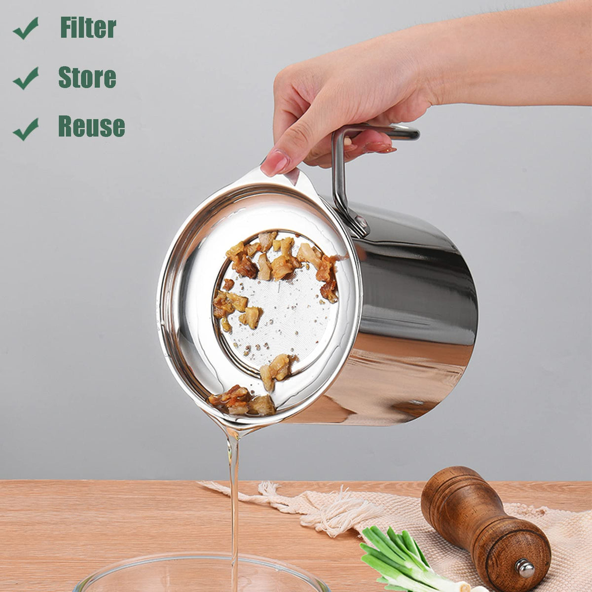 DIY HOME airtight lid seals freshness and minimizes odors.