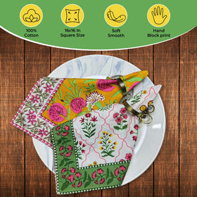 DIYANAIMPEX floral hand block prints add color to everyday meals