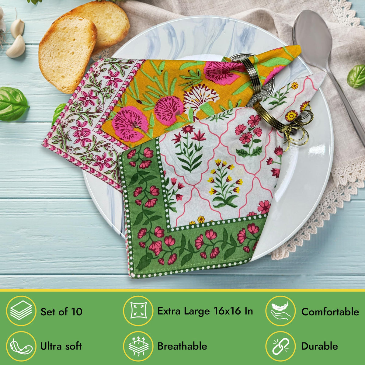 DIYANAIMPEX reusable eco-friendly dinner napkins for sustainable dining