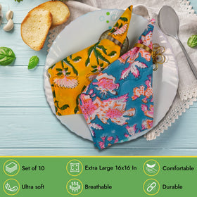 DIYANA IMPEX 16x16 inch cotton napkins suitable for versatile table settings