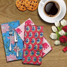 DIYANA IMPEX napkins with vibrant multicolor designs for entertaining