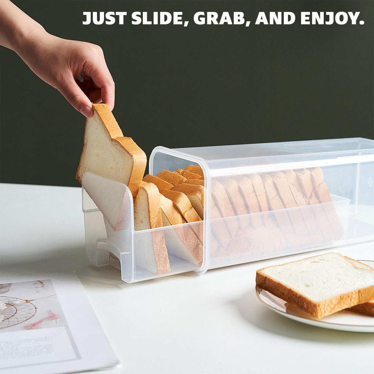 DIYOHFE airtight lid seals freshness and reduces pantry humidity.